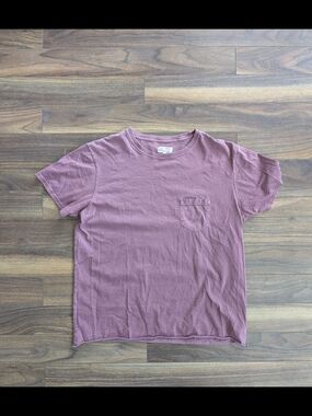 Men's Crewneck Pocket Tee in Mauve - Classic Short Sleeve Shirt